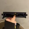1111 new niche futuristic technology metal two-dimensional rectangular integrated sunglasses exaggerated