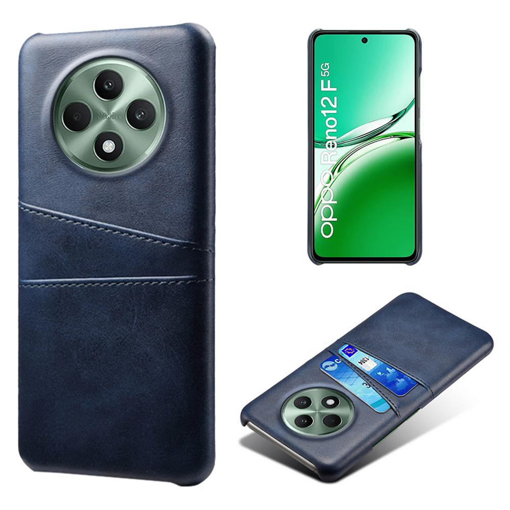 For Oppo Reno12 F 5G Case Dual Card Slots PU Leather+Hard PC Phone Cover