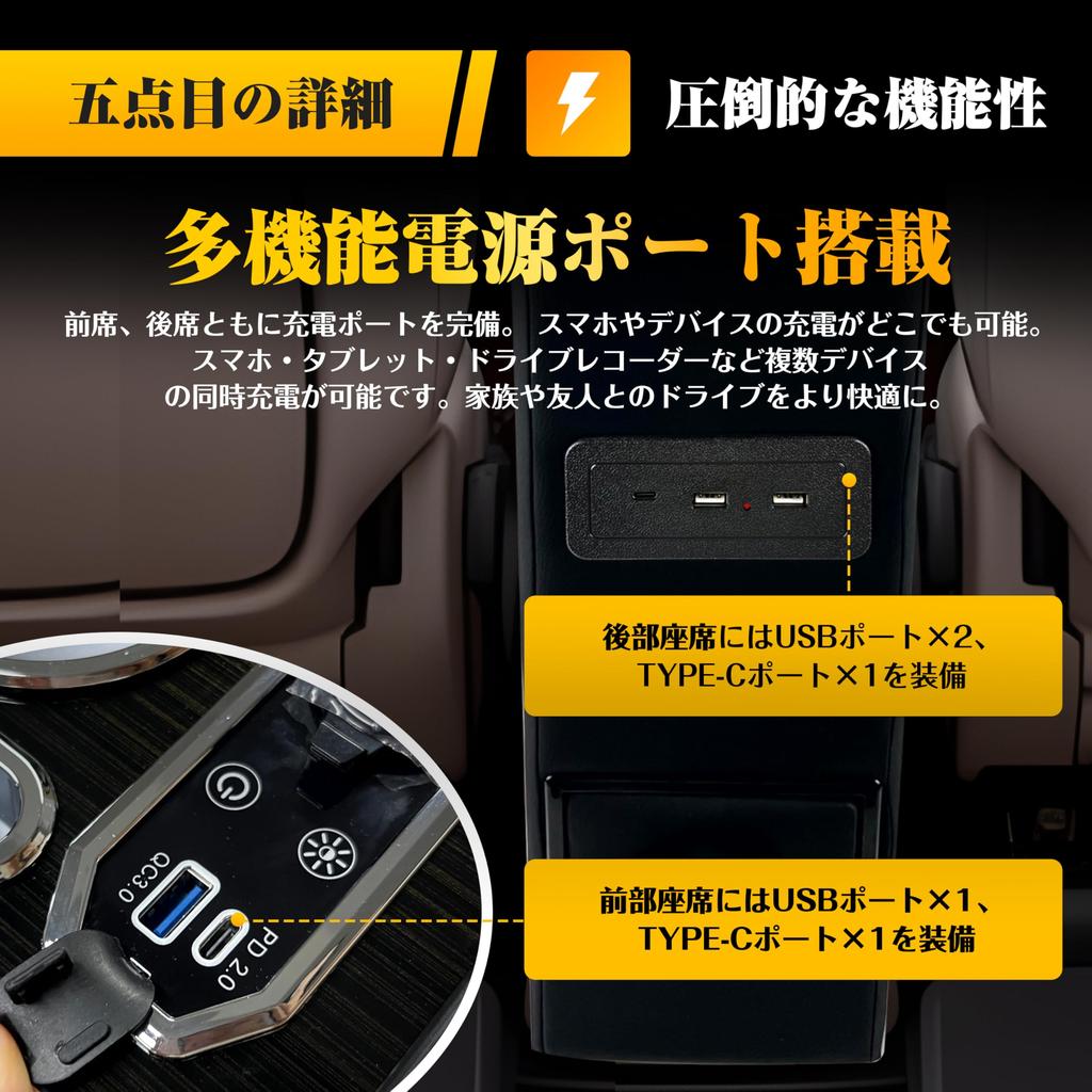 Echimy Console Box for and Justy and Armrest with RGB USB Large Capacity LED Car Convenient Item Roomy, Thor, Tank, (900 Series, Pre- Post-Model