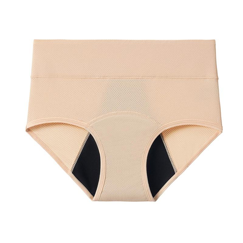 

Женское бесшовное менструальное нижнее белье с высокой талией, впитывающее и герметичное нижнее белье XXL бежевый