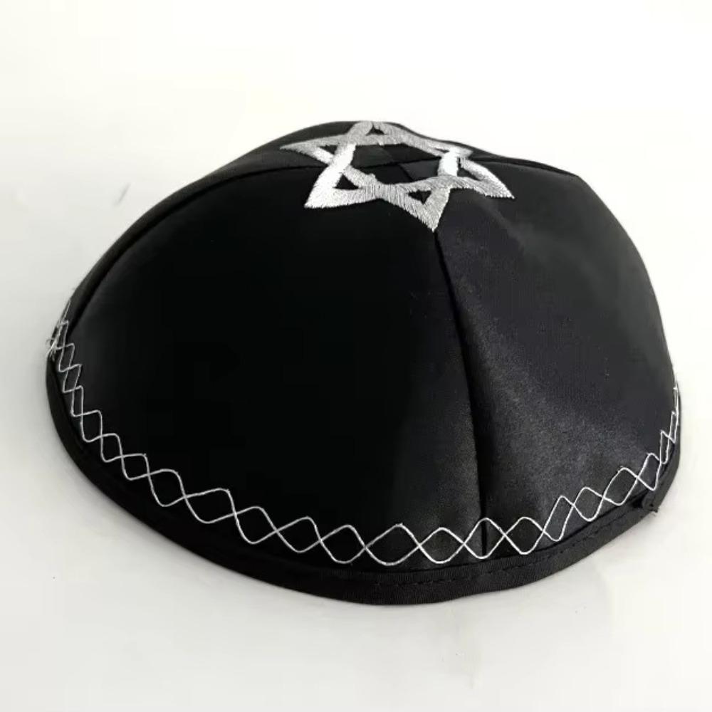 Design Ricamato Kippah Ebraico Forma Rotonda Cappello Berretto Nuovo Cappello a Pullover Evento Etnico
