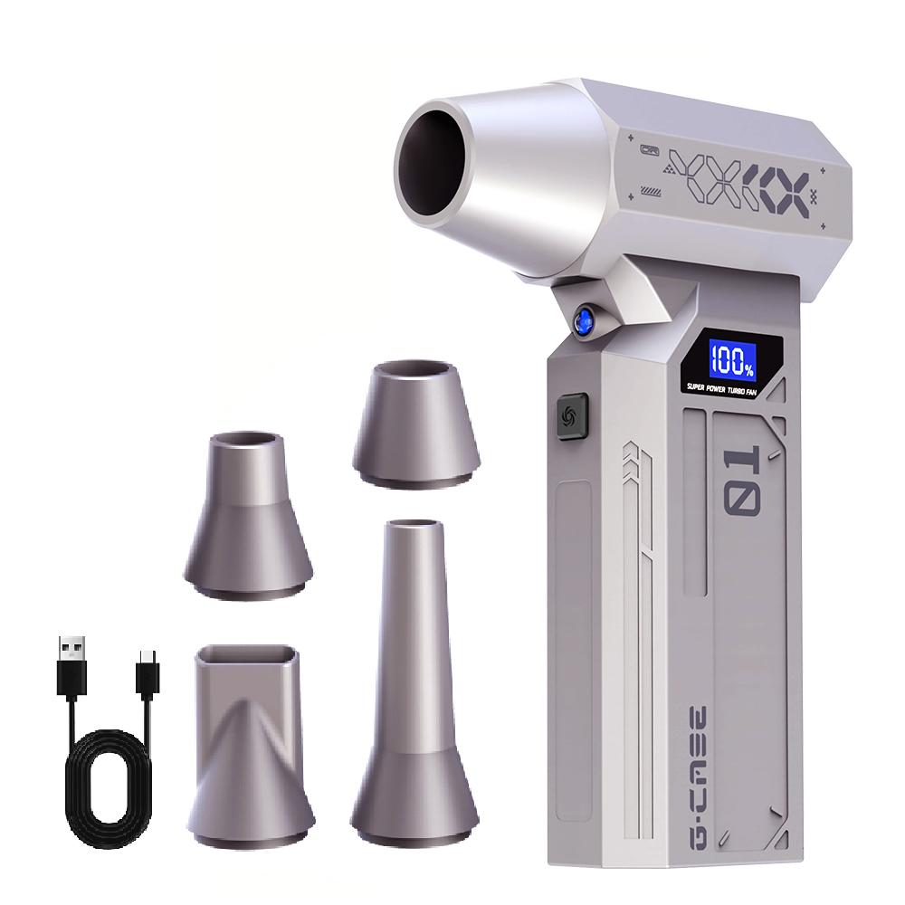 

990000RPM Powerful Air Blower 4 Speed Adjustable Brushless Turbo Jet Fan Electric Air Duster with 4 Nozzle for Car Cleaning Tool