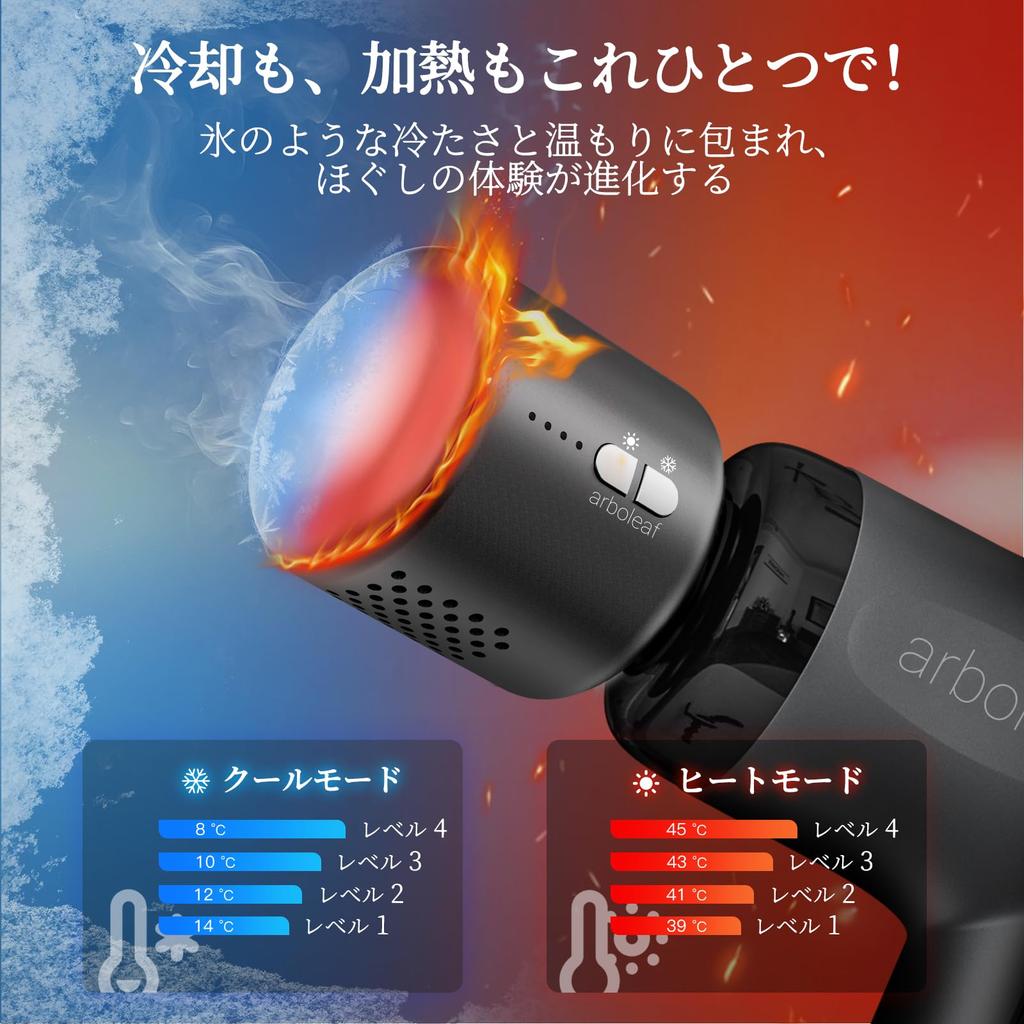 Arboleaf Mini Handy Myofascial Release Gun with Hot and Cold 5 Silicone 5 Levels of Powerful High Up To 3200 Times Per Lightweight Includes Storage