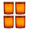 Lurrose Glass Candle Jar with Lid, Set of 4, for DIY Candle Making, Aromatherapy Candle Holder, Heat-Resistant Glass, 3.54 X 2.76 X 2.76 Inches, for B