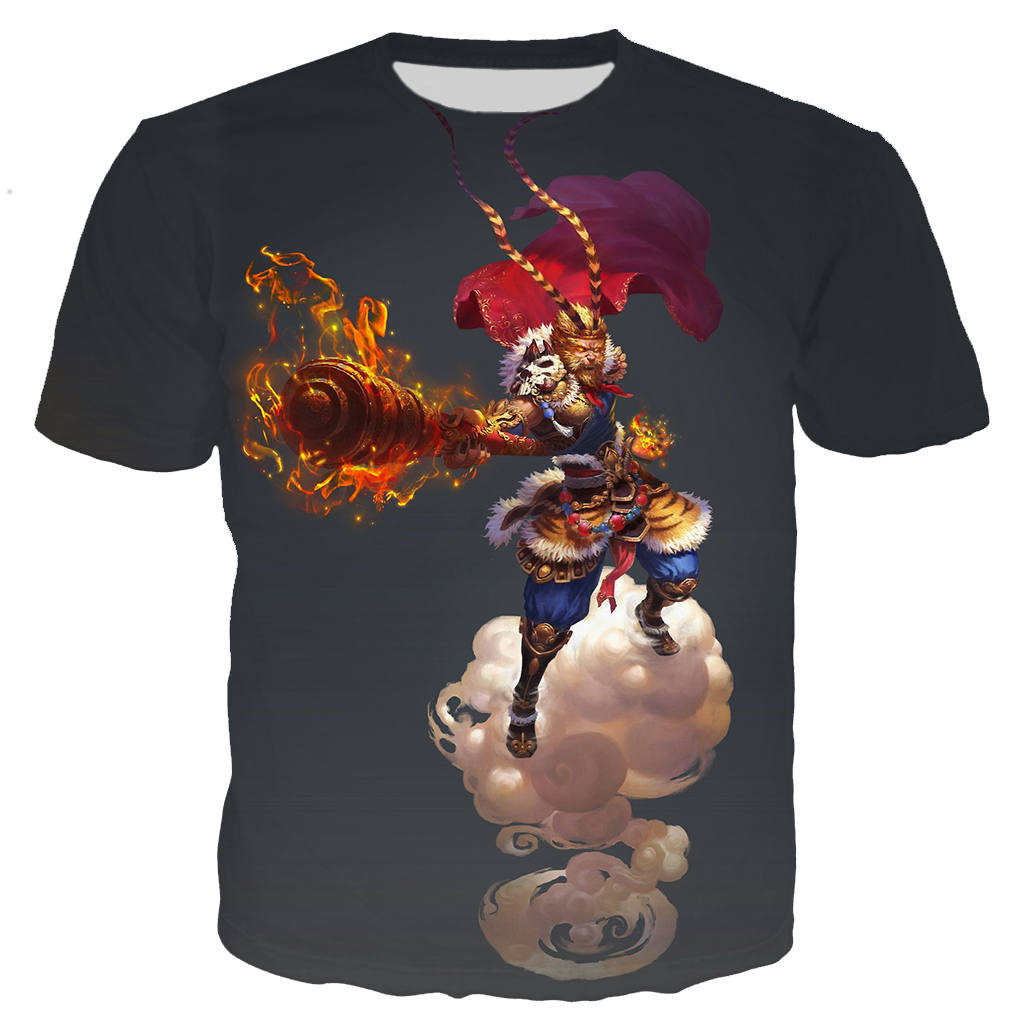 

Новая горячая распродажа крутая футболка мужская/женская футболка с принтом Sun Wukong 3D футболки с коротким рукавом в стиле Харадзюку футболка уличная одежда топы 6XL