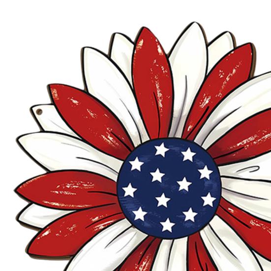 4 juli Hangend Deurbord, Patriotische Houten Onafhankelijkheidsdag Deurhanger, Rustiek Rood Blauw Wit Amerikaans Bord voor Memorial Day Voordeur Decor