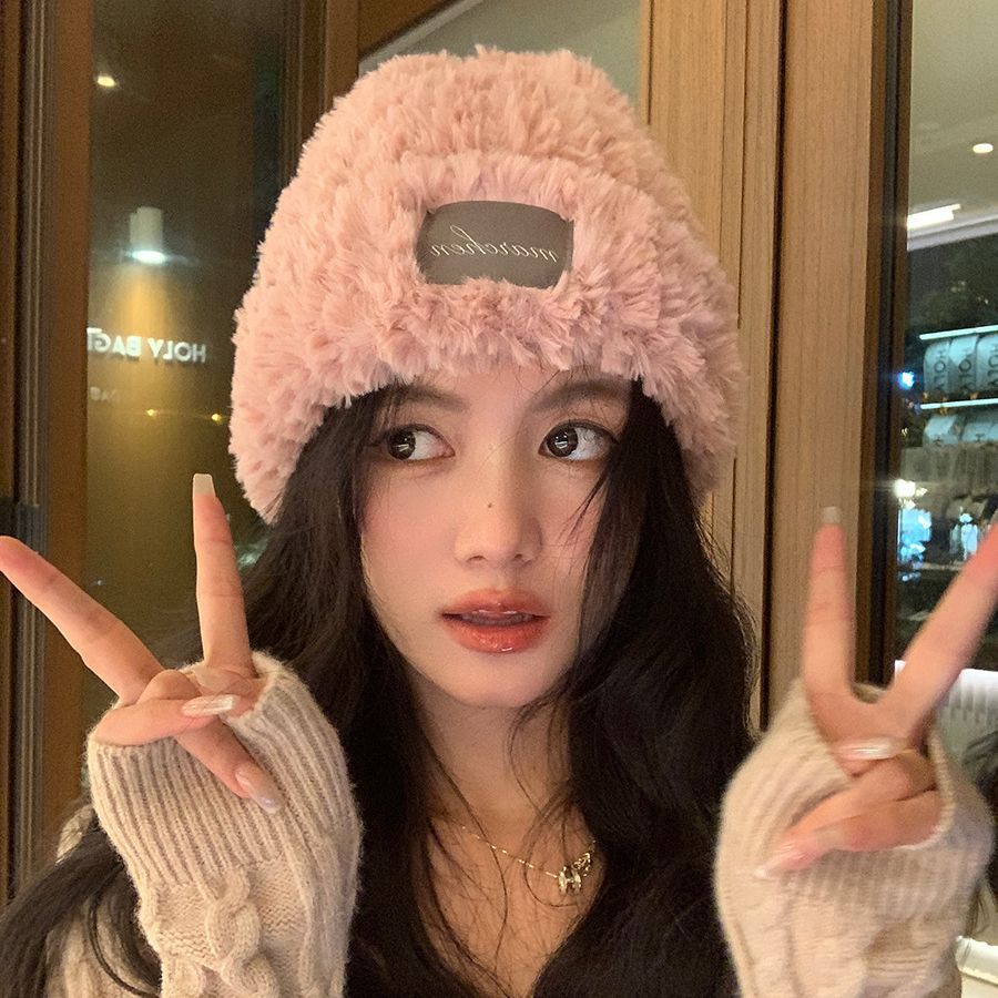Autumn and Winter Korean Style Face Showing Small Versatile Woolen Hat Japanese Style Large Head Circumference Warm Ear Protection Hat