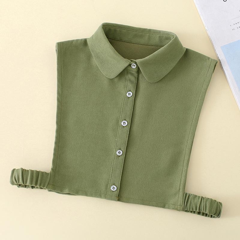 Women Cotton Printed Detachable Lapel Fake Collar Shirt White Ruffles False Collar Woman Removable False Blouse Nep Kraagie