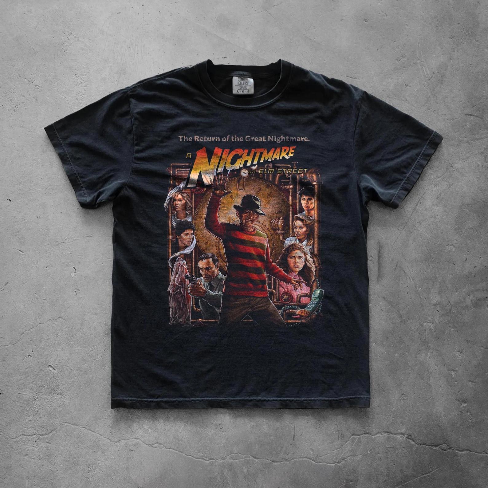 Retro Freddy Shirt, A Nightmare On Elm Street Horror Movie Tee S