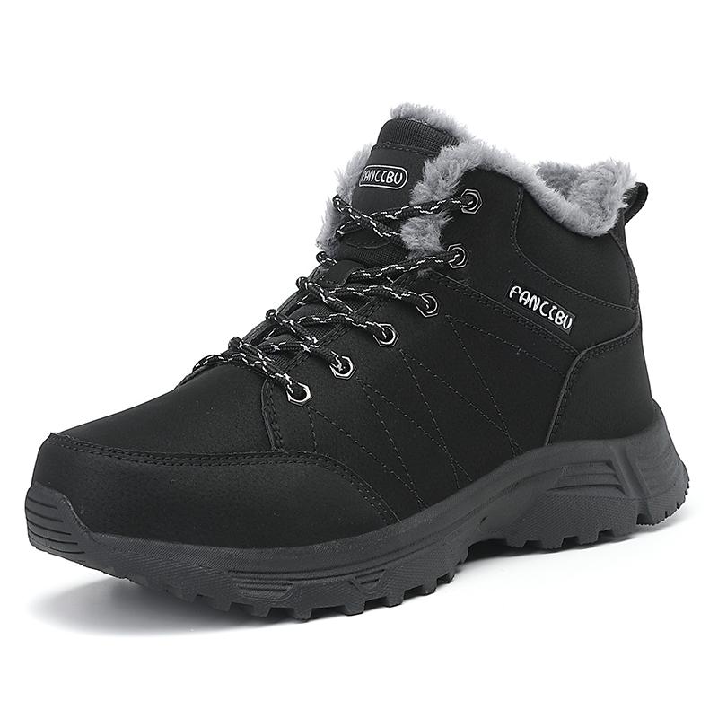 

Fashion Snow Boots for Men Casual Winter Shoes Platform Non-slip Warm Plush Ankle Boots Comfortable Outdoor Hiking Boots 39