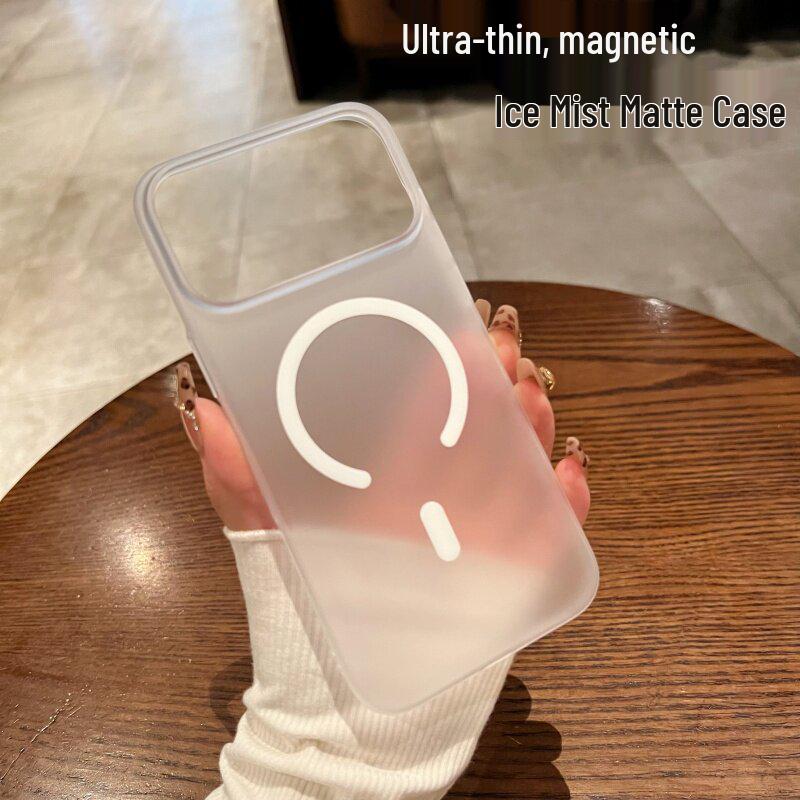 Frosted Transparent Magnetic Case for iPhone 17 Pro - Matte, Anti-Fingerprint, Hard Protective Cover