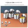 Chuisanhai 304 Stainless Steel Rotating Spice Jar Set (3-Piece)