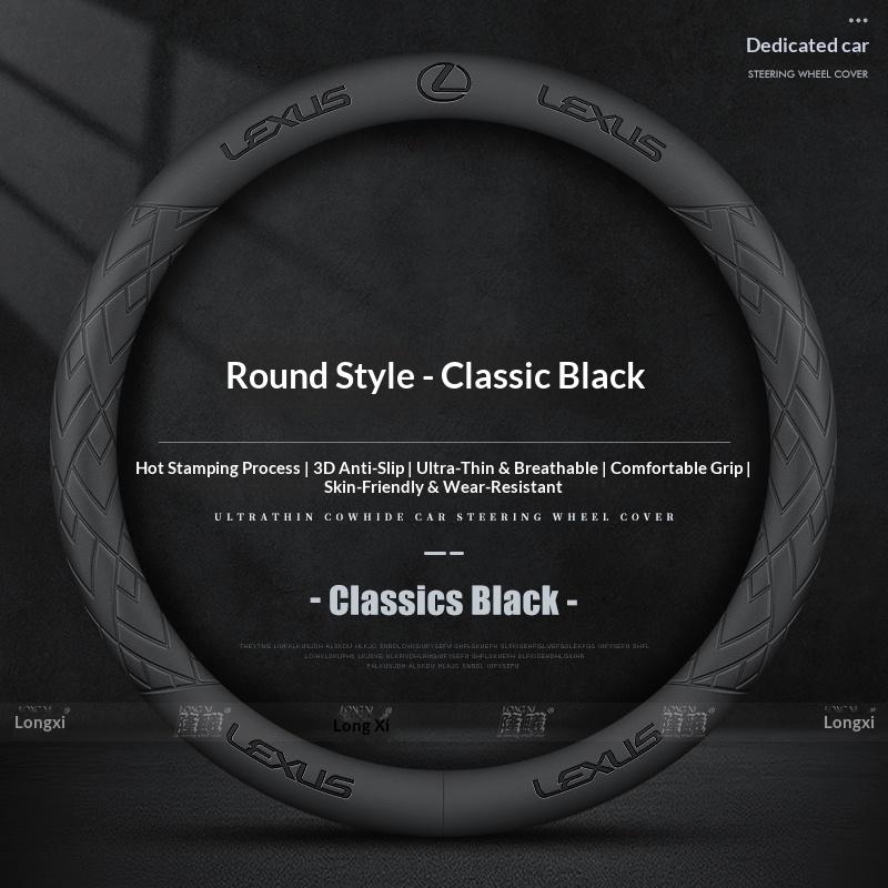 THQP1 For Lexus F Sport ES200 ES260 ES300 RX300 LS500h GS250 GS300 IS300 CT200h NX300 UX300 LX570 GX Car Leather Steering Wheel Cover