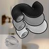 Grey Dryer Vent Hose with 2 Stainless Steel Clamp Exhaust Pipe Air Ducting  Heating Cooling