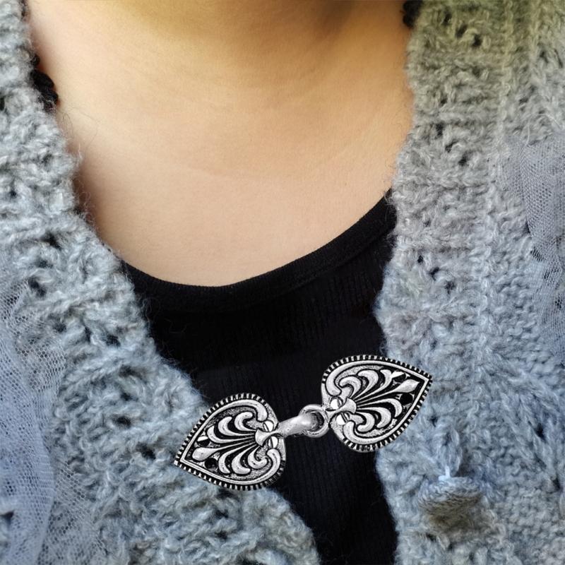 Vintage Shawl and Sweater Clips for Women's Dress and Cardigan Sweater Cloak Clasp Fasteners Accessories
