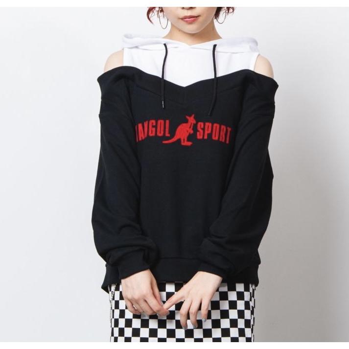 WEGO KANGOLSPORT Off Shoulder Parka Black