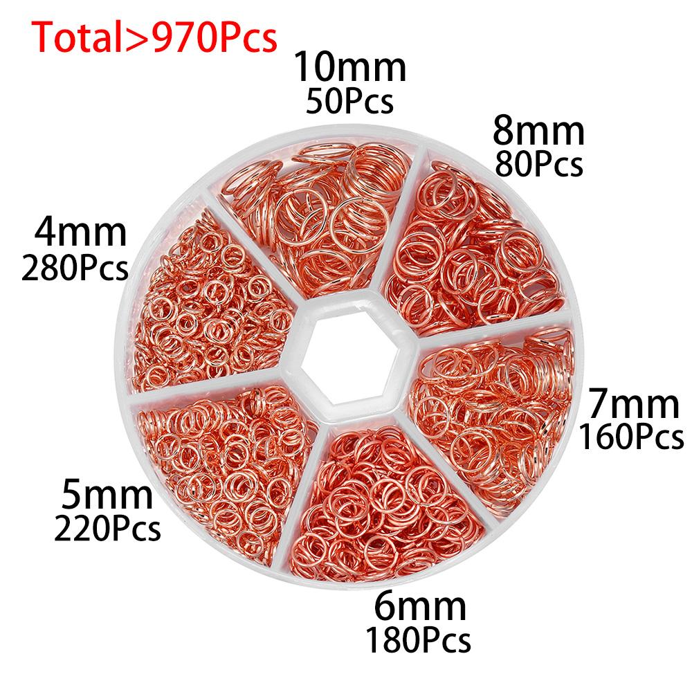 6 przegródek/pudełko Mieszane kolory Otwierane kółka łącznikowe DIY Do kolczyków Naszyjnika Bransoletki Materiały do wyrobu biżuterii