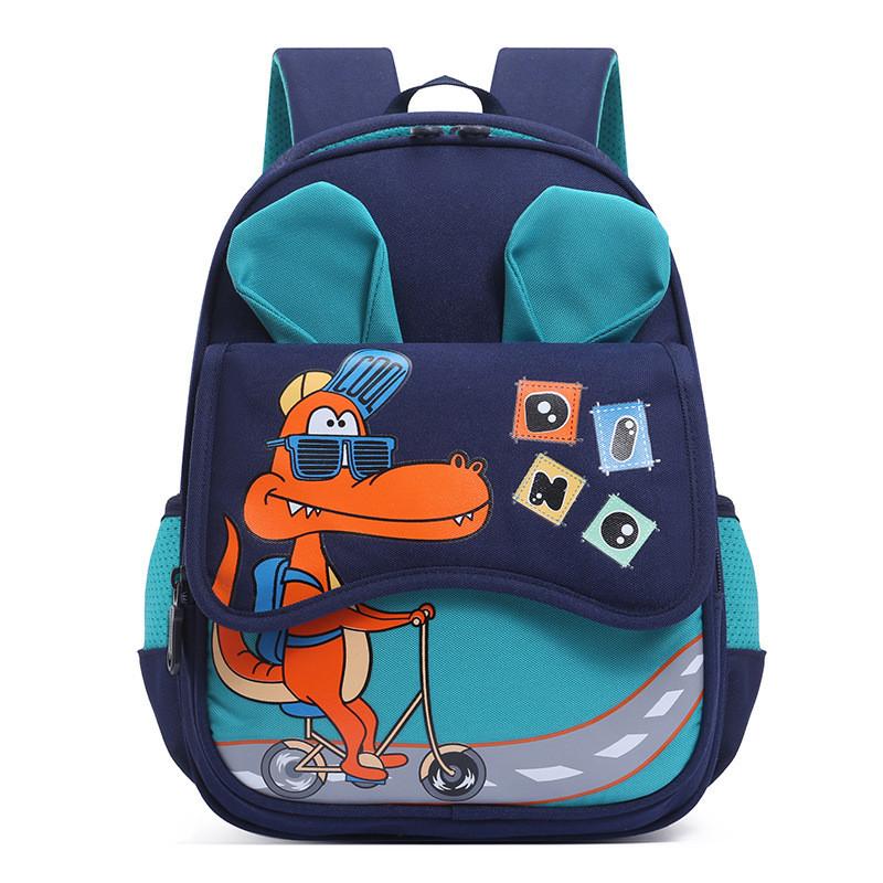 Lightweight And Comfortable Kids School Backpack With Cute Giraffe And Dinosaur Patterns оранжевый