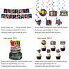 80s Retro Party Decorations: Flags, Plates, Cups, Napkins, Tablecloth
