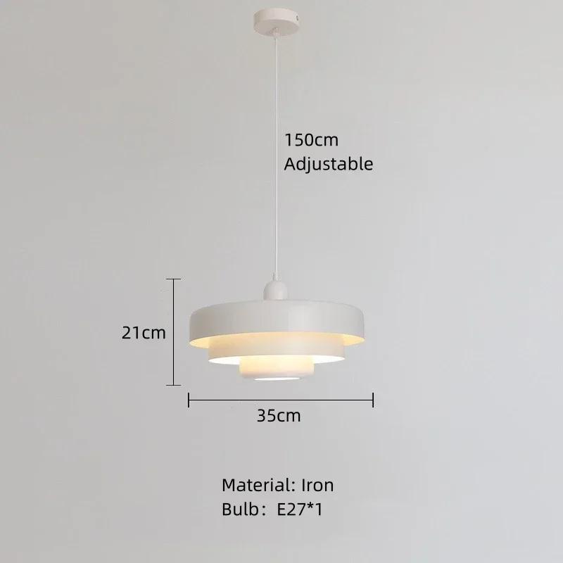 Minmalist Colorful Metal Pendant Chandelier Light Yellow Pink Orange Dining Room Bar Foyer Bedroom Hanging Pendant Lamp E27 Bulb