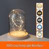 LED Sea Urchin Night Light with Preserved Flower in Glass Cover