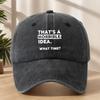 THAT'S A HORRIBLE IDEA. Printed Baseball Cap Classic Washed Retro Old Peaked Cap Outdoor Leisure Sports Shopping Sun Hat