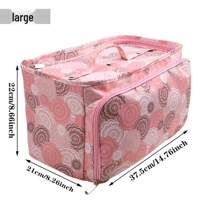 2025 Knitting & Crochet Yarn Organizer Bag - Square Storage for Needles & Hooks