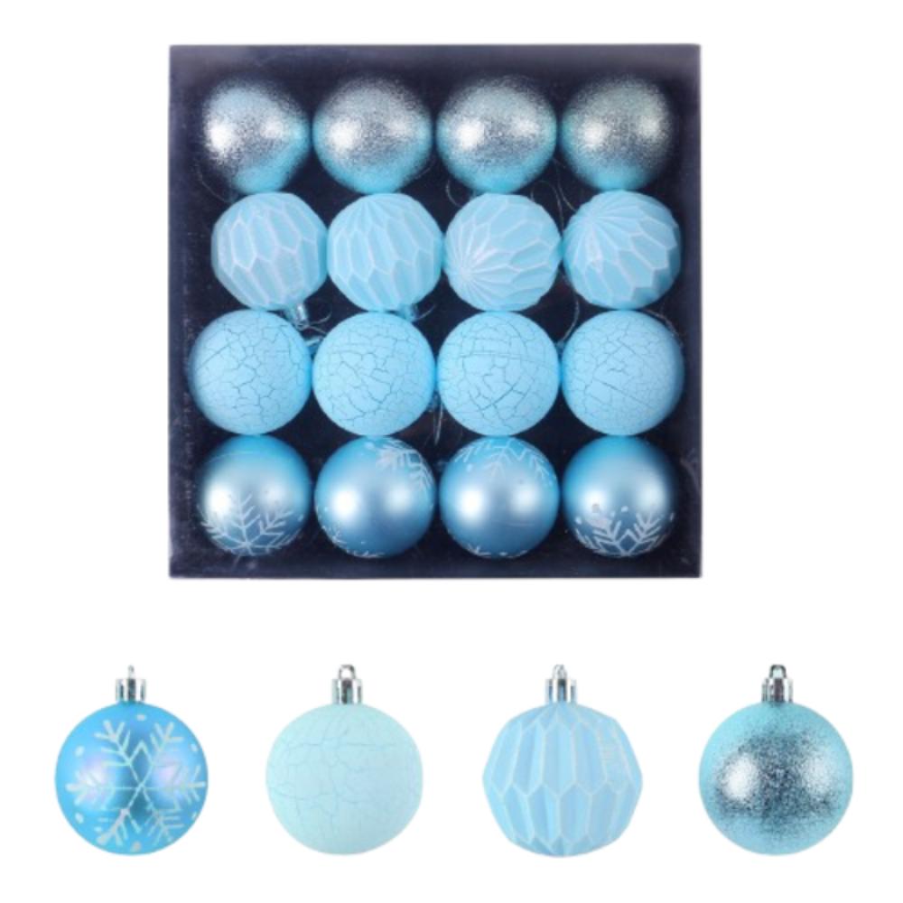 16pcs Shatterproof Electroplated Hanging Balls 6cm Merry Christmas Decor Holiday Festive