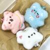 Keychain Soft Plush Star Bear Pendant Cartoon Design Stress Relief Doll Key Holder Backpack Keys Bags Car Decoration