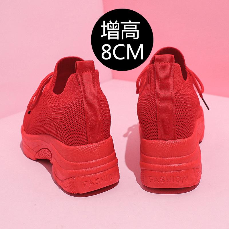 

Inner height increase white shoes women s spring new breathable versatile mesh shoes women s fashion sports and leisure 35 чорний