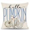 Hello Pumpkin  Fall Welcome Pillows Pattern Cushion Cover Suitable For Sofa Bedroom Car Pillow Cover