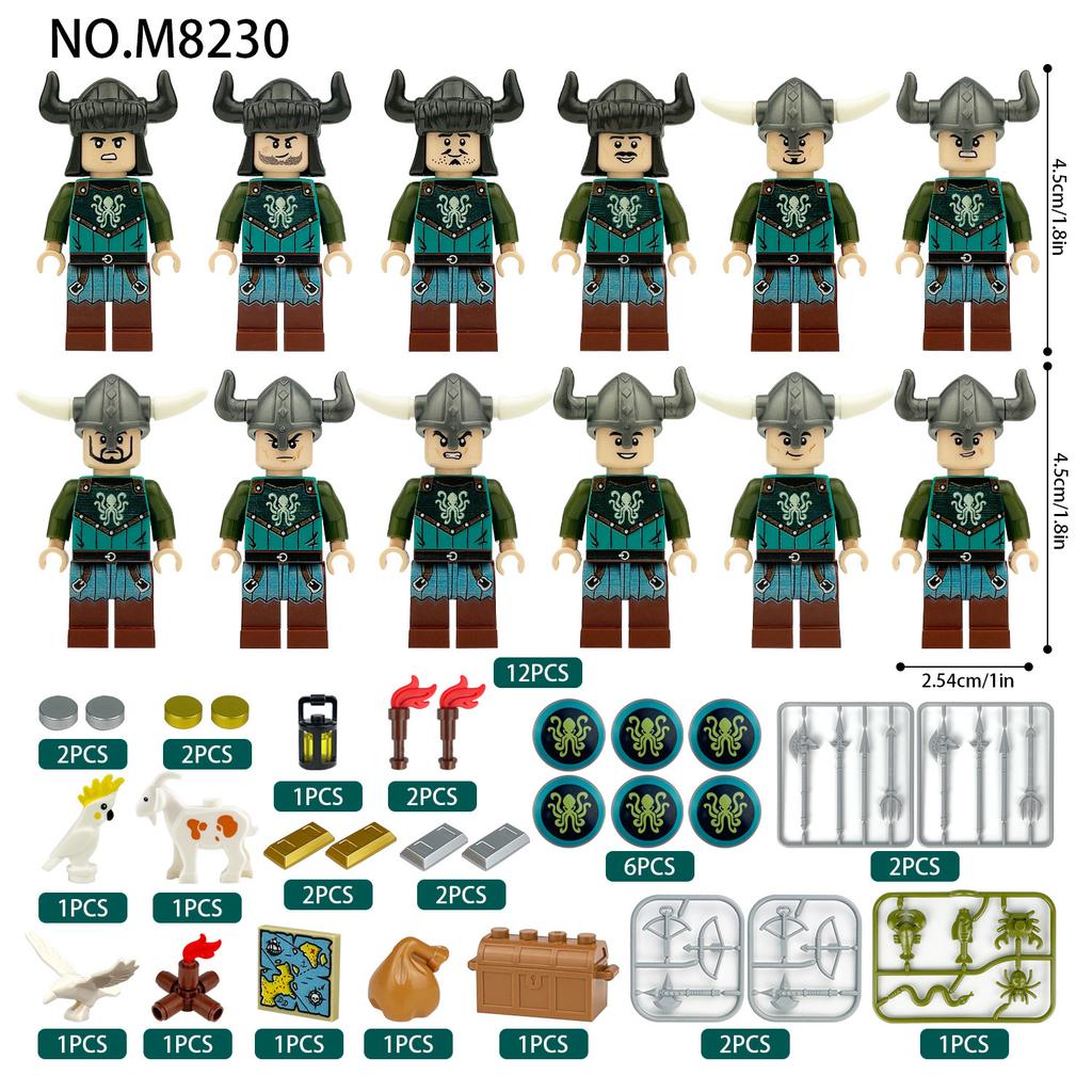 M8167 M8168 M8170 M8206 8027 M8230 Viking Building Block Toy