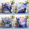 Game Genshin Furina Cushion Cover Washable Linen Pillowcase Soft For Sofa Bed Cozy Home Room Decor