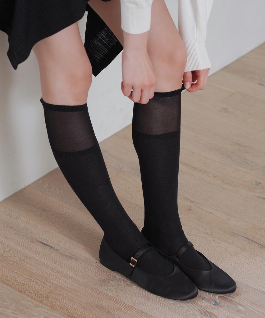 Seutyudiossagseutab Top Sheer Knee Socks