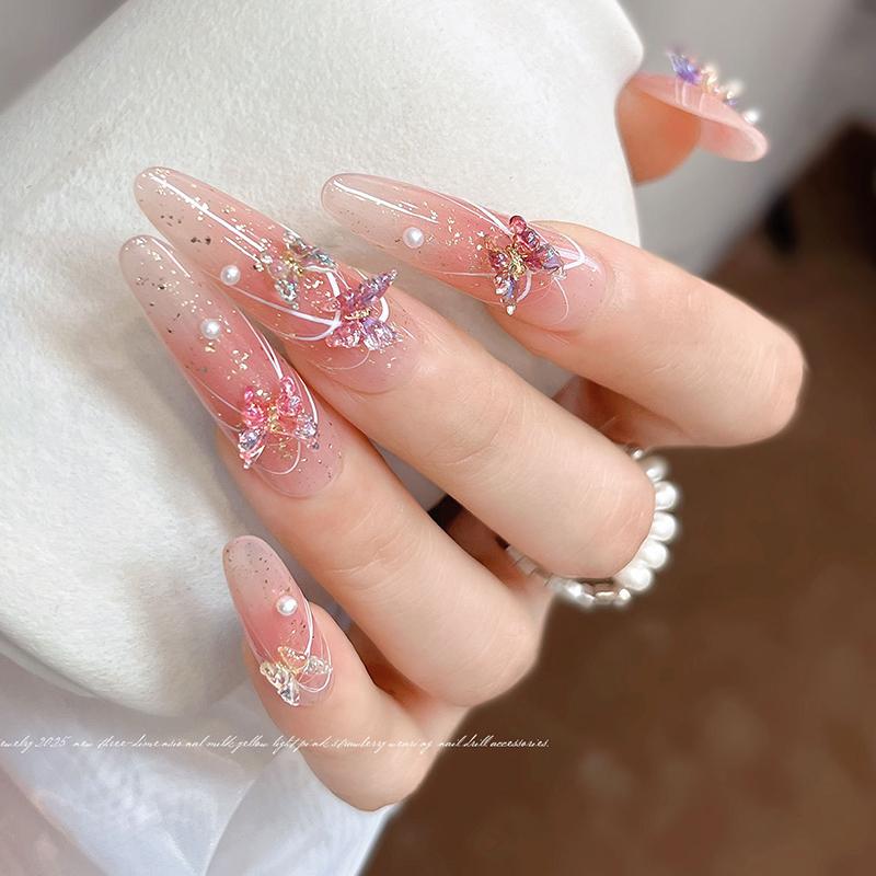 20Pcs Colorful 3D Resin Butterfly Nail Art Charms Accessories For Nails Decoration Design Supplies Material Beauty Tool