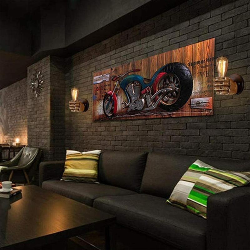 Kreative Retro E27 LED Antike Harzfaust Wandleuchte Europäischer Stil Bar Restaurant Café Dekorative Wandleuchte Linke und Rechte Hand