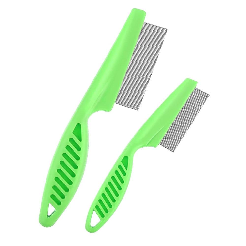 Pet Comb: Fine-Tooth Plastic Handle for Cats & Dogs, Flea-Combing Needle Design