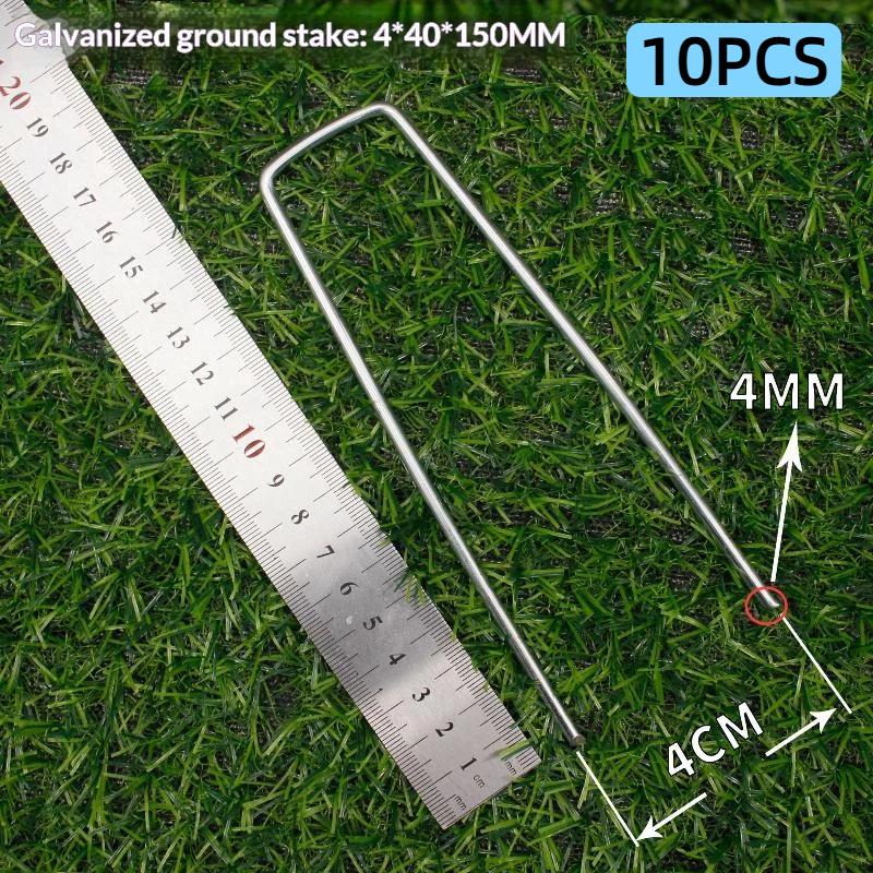 10 Pcs Heavy Duty Galvanized Steel Garden Stakes Rust Resistant Non Slip Washer For Securing Weed Barrier Turf