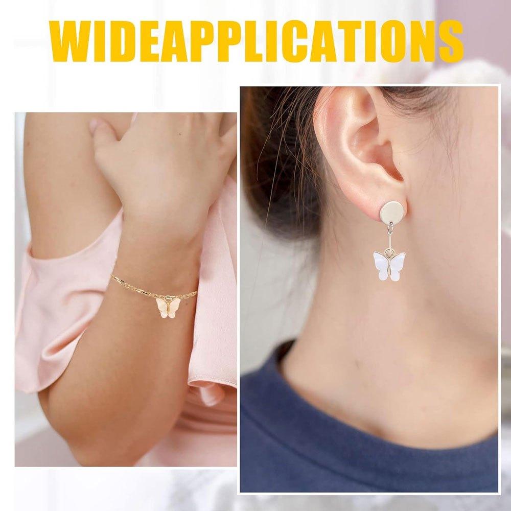 10/20/30pcs 10 color butterfly jewelry, alloy butterfly pendant necklace bracelet earring making accessories DIY jewelry making