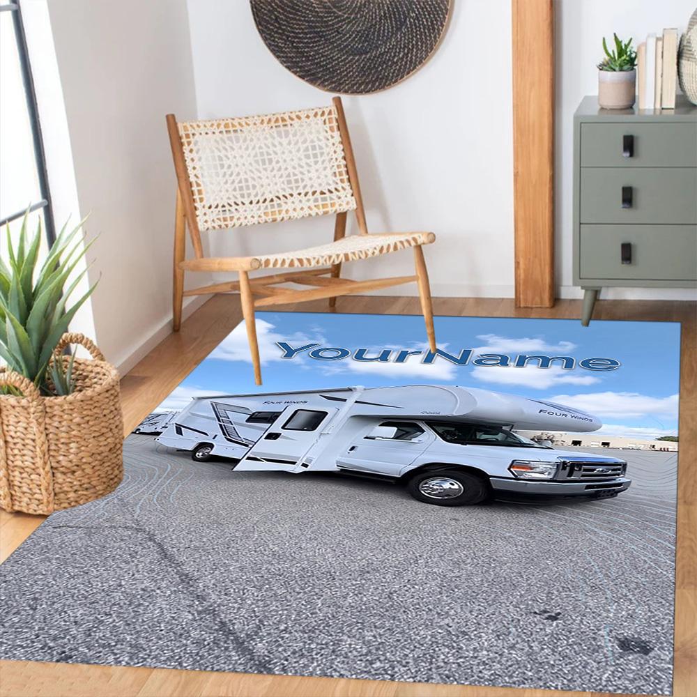 Kw Heavy Trucks Personalized Name Floor Rug Office Rug Suitable for Living Rooms Foyer Outdoor Hallway Anti-slip Rug Anime Office Decor