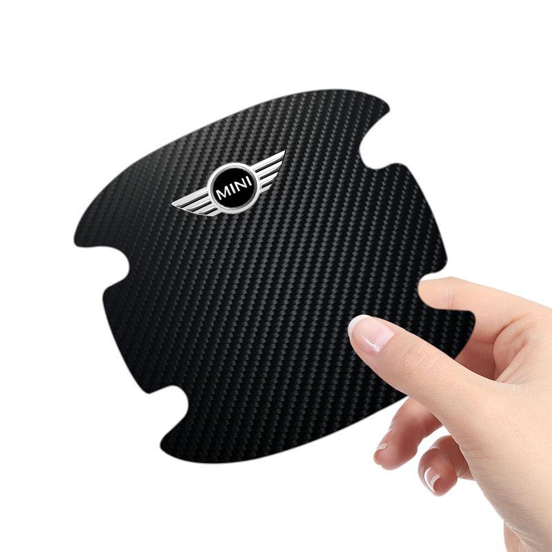 4 Peças Adesivo de Proteção Maçaneta Porta Carro Emblema Estilo Carro Para Mini Cooper One S Clubman R50 R53 R56 R60 F55 F56 R57 R58 R59