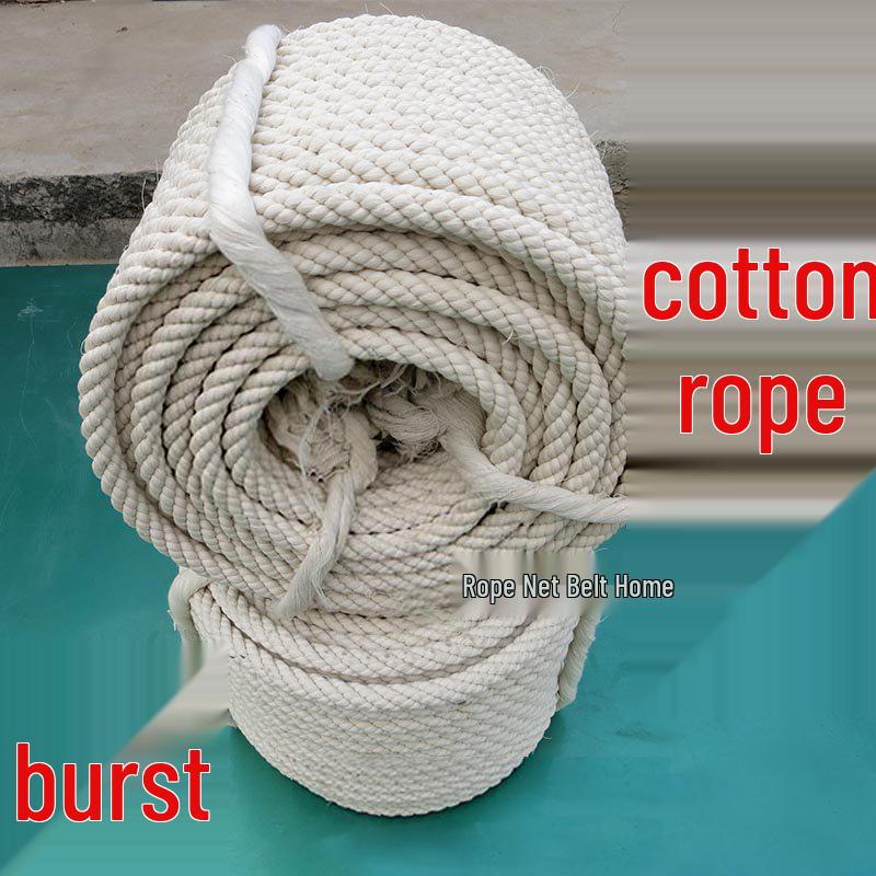 Cotton and Linen Rope for DIY Retro Decor, Outdoor Clothesline, and Quilt Bundling 6MM 10m