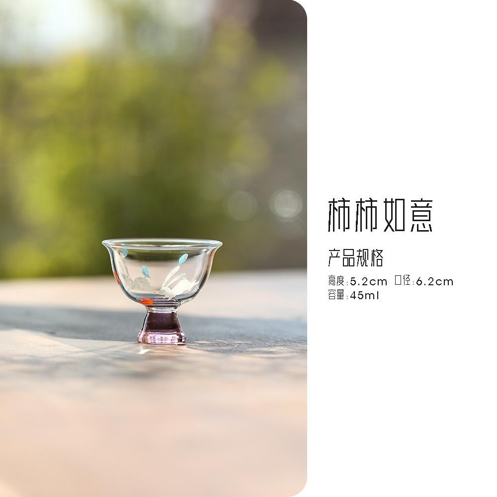 

Creativity High Foot Teacups High Sense Taste Tea Master Cup Maker Home Chinese Heat-resistant Teacup Household Drinking Utensil 45ml