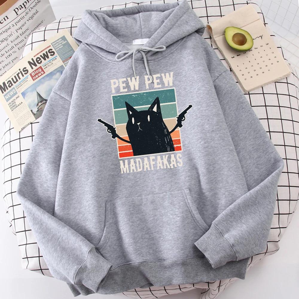Pew Madafaksoversize Hoodie Fashion Cute Fun Printed Sweatshirt Men's Spring and Autumn Round Neck Hoodie Casual Sportswear
