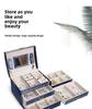 Przenośne Trójwarstwowe Pudełko do Przechowywania Biżuterii na Kolczyki, Naszyjniki i Pierścionki