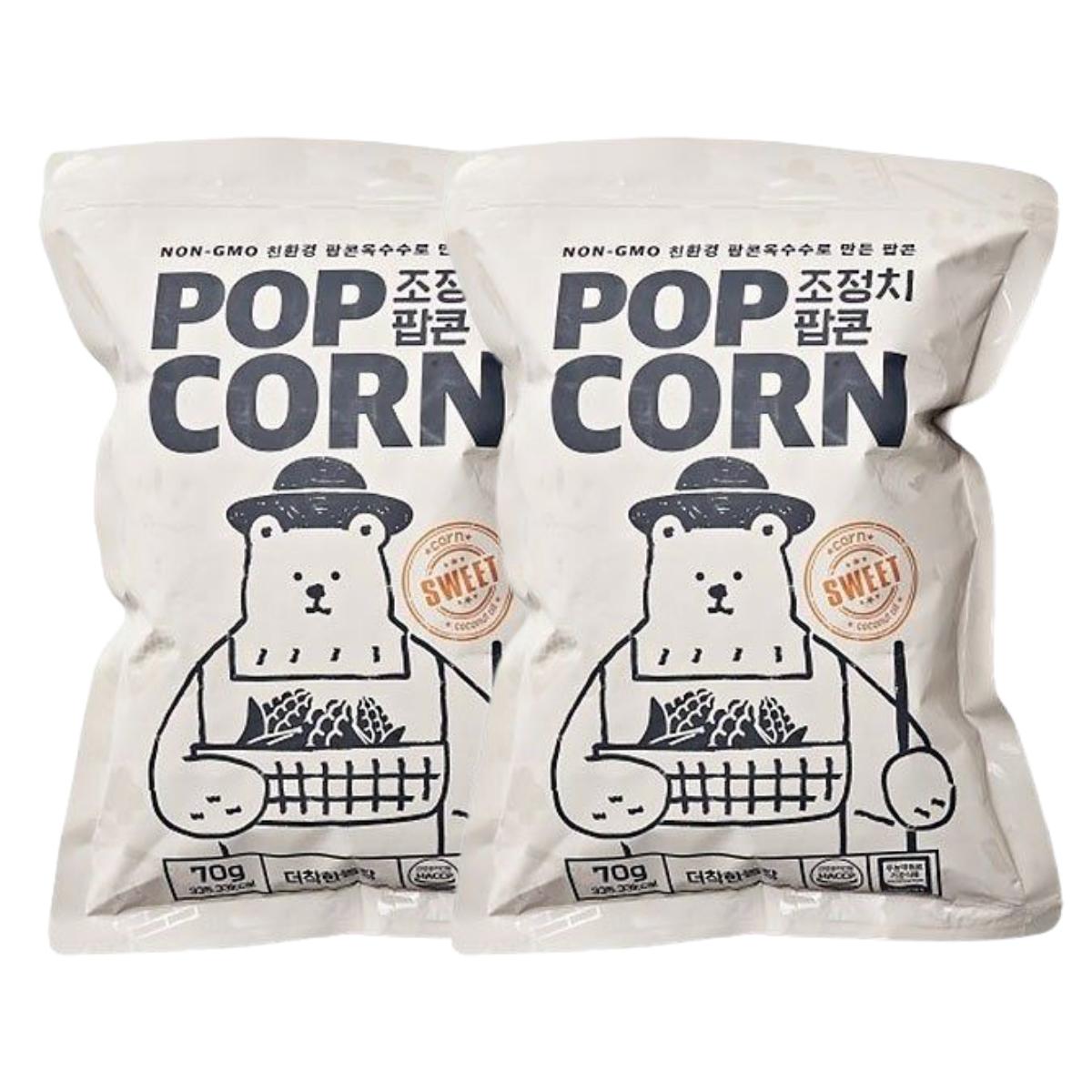 Jo Jeong-chi Palomitas Crujientes Clásicas Mantequilla Salada Snack 70g x 2 Paquetes