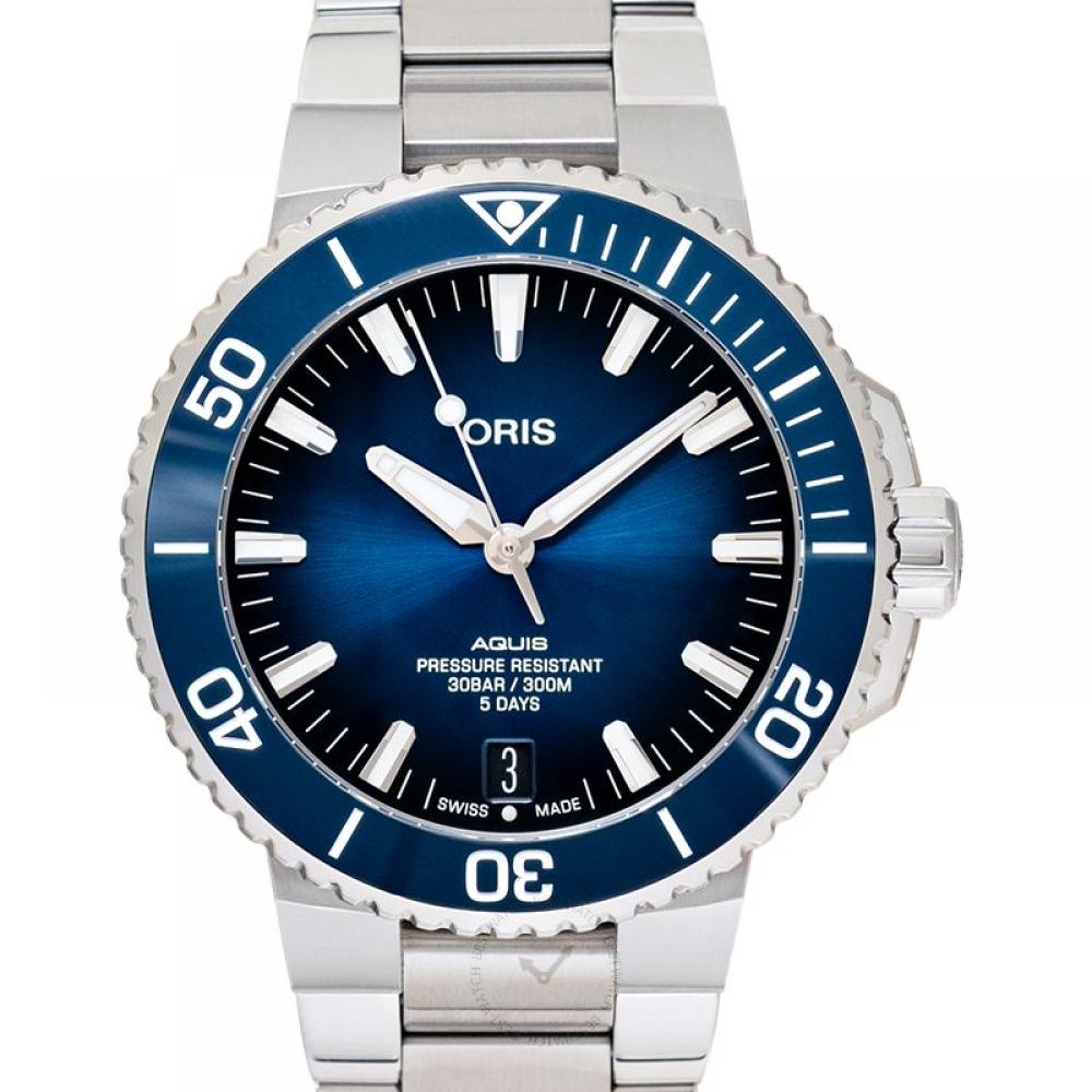 

OriS AquiS Автоматические мужские часы из нержавеющей стали с зеленым циферблатом
