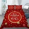 3D Christmas Decoration Duvet Cover Fashion Santa Claus Quilt Cover With Pillowcase Queen King Size For Kids Adult Bedroom Decor