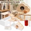 4 Pcs Hamster Platform Ladder Hideout Wood Playhouse Hamster Game Climbing Toy for Small Pet Hamster Rat Gerbil Chinchilla Mouse