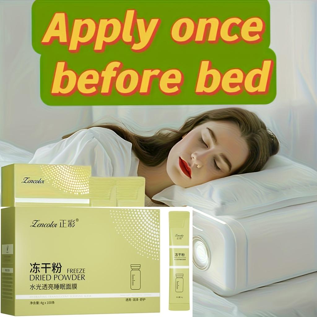 Hypoallergene feuchtigkeitsspendende Schlafmaske - 1 Box (100 Packungen) Lazy Mask für alle Hauttypen, waschfrei, tragbar – Gesichtspflege für die Nacht